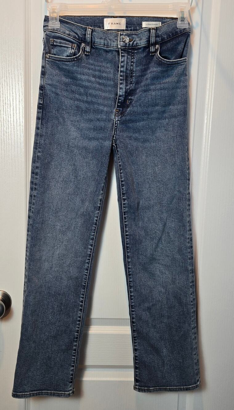Frame Le Sleek Straight jeans sz 27 high rise